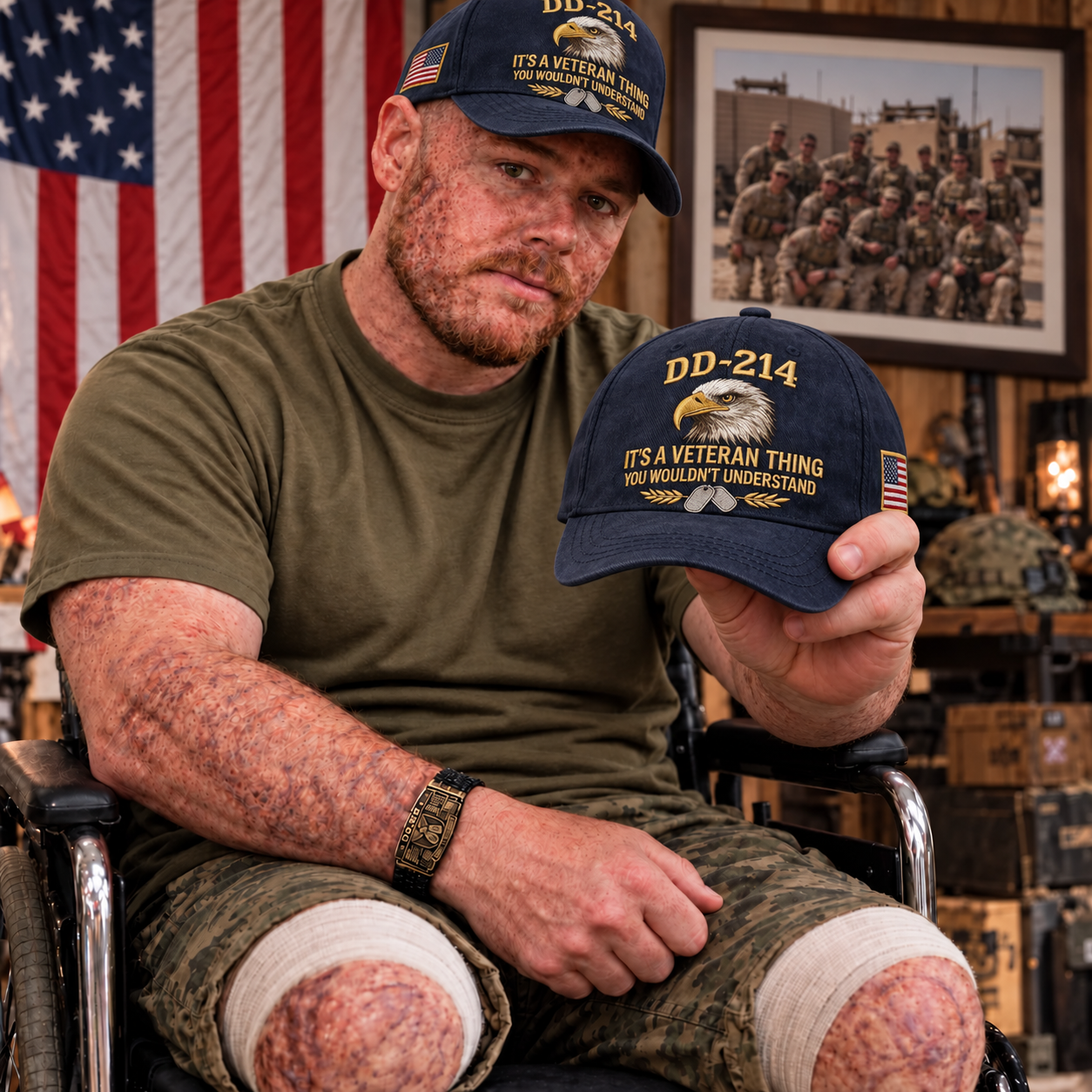 DD-214 Veteran Honor Embroidered Cap(Chad Smith Handmade®) - BUY 2 GET EXTRA 20% OFF