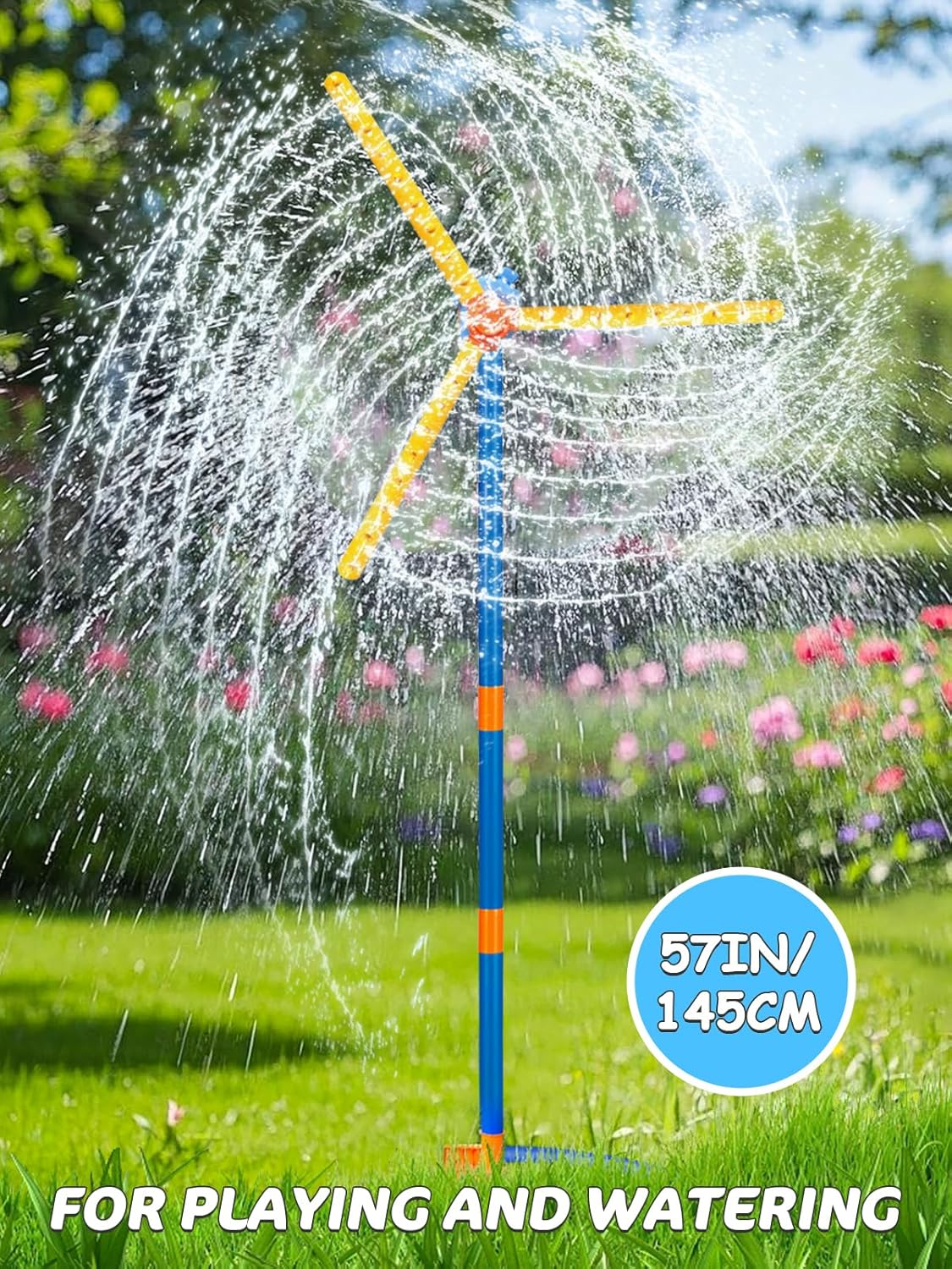 57" Giant Windmill Sprinkler – The Ultimate Backyard Water Park for Kids & Pets