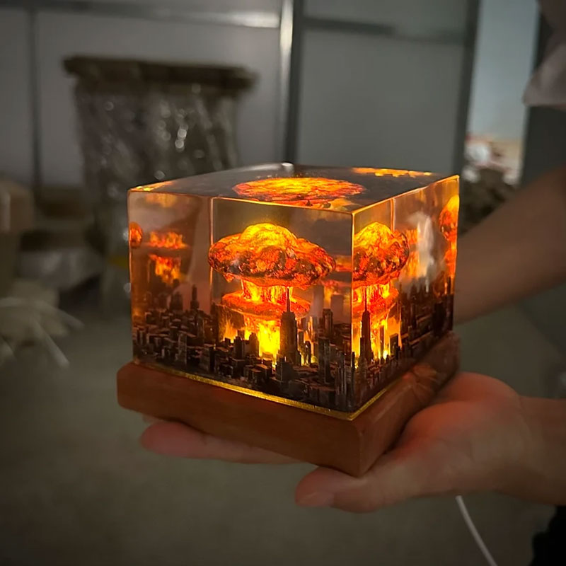 Explosion Bomb Resin Lamp