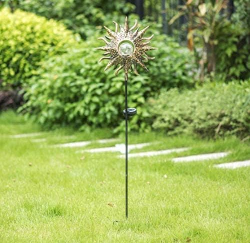 TAKE ME Sun Solar Lights Garden Outdoor Waterproof Metal Decorative Stakes for Patio Yard Walkway LawnPatio Mothers Day Gifts Mom Wife Grandma