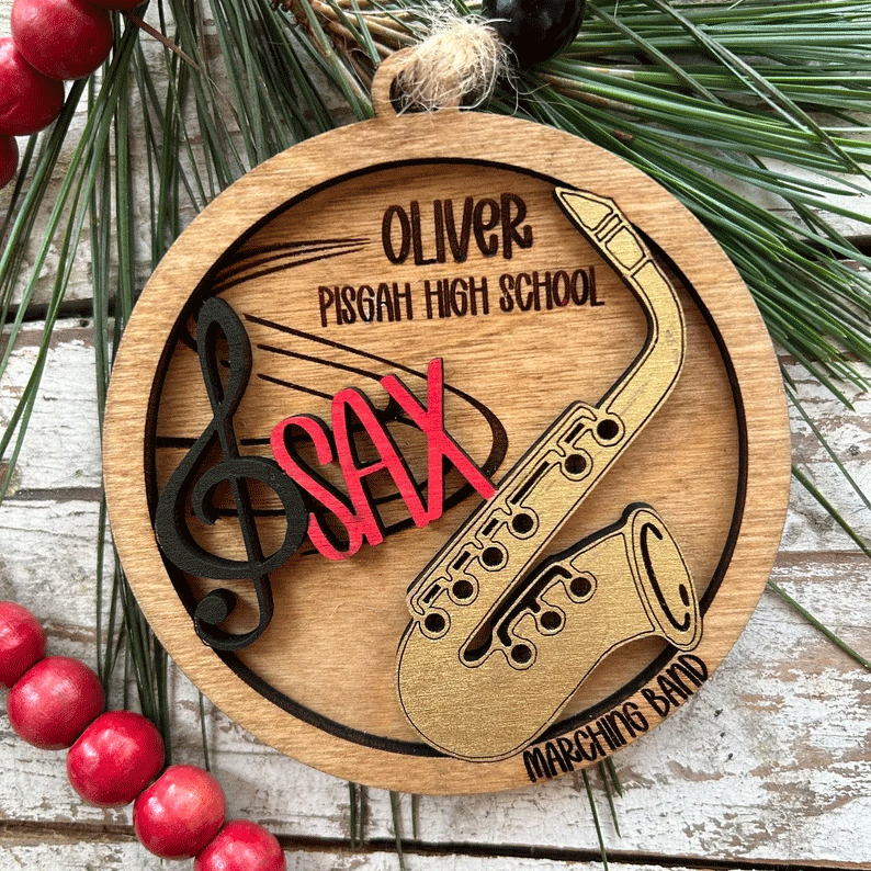 Personalized Marching Band Christmas Tree Ornament