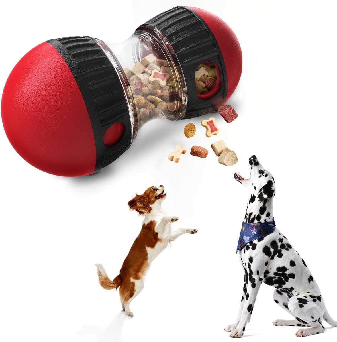 Interactive Treat Dispensing Dog Toys & Adjustable Slow Feeder Ball