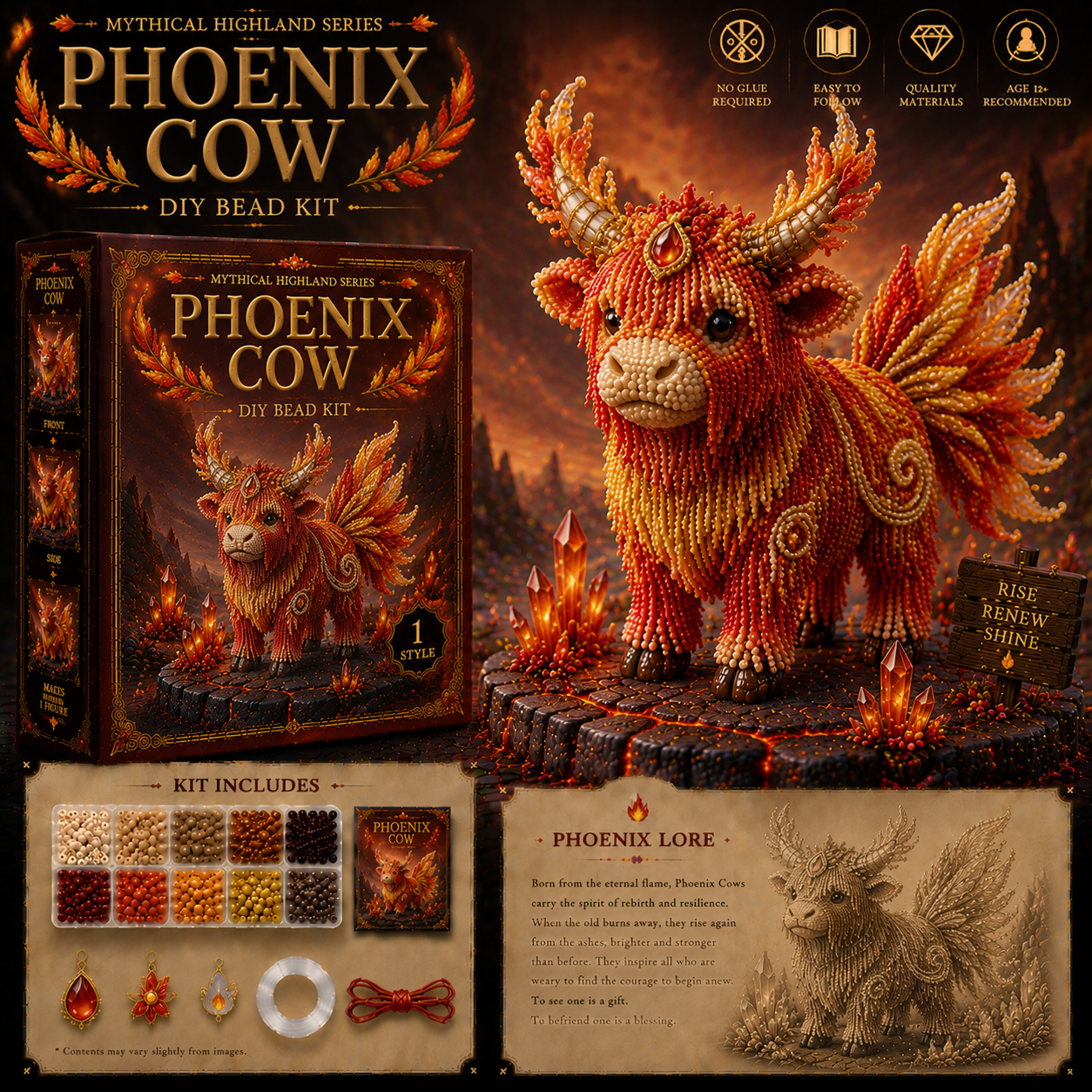 🐮 Mythical Highland Series™ DIY Bead Kit Collection