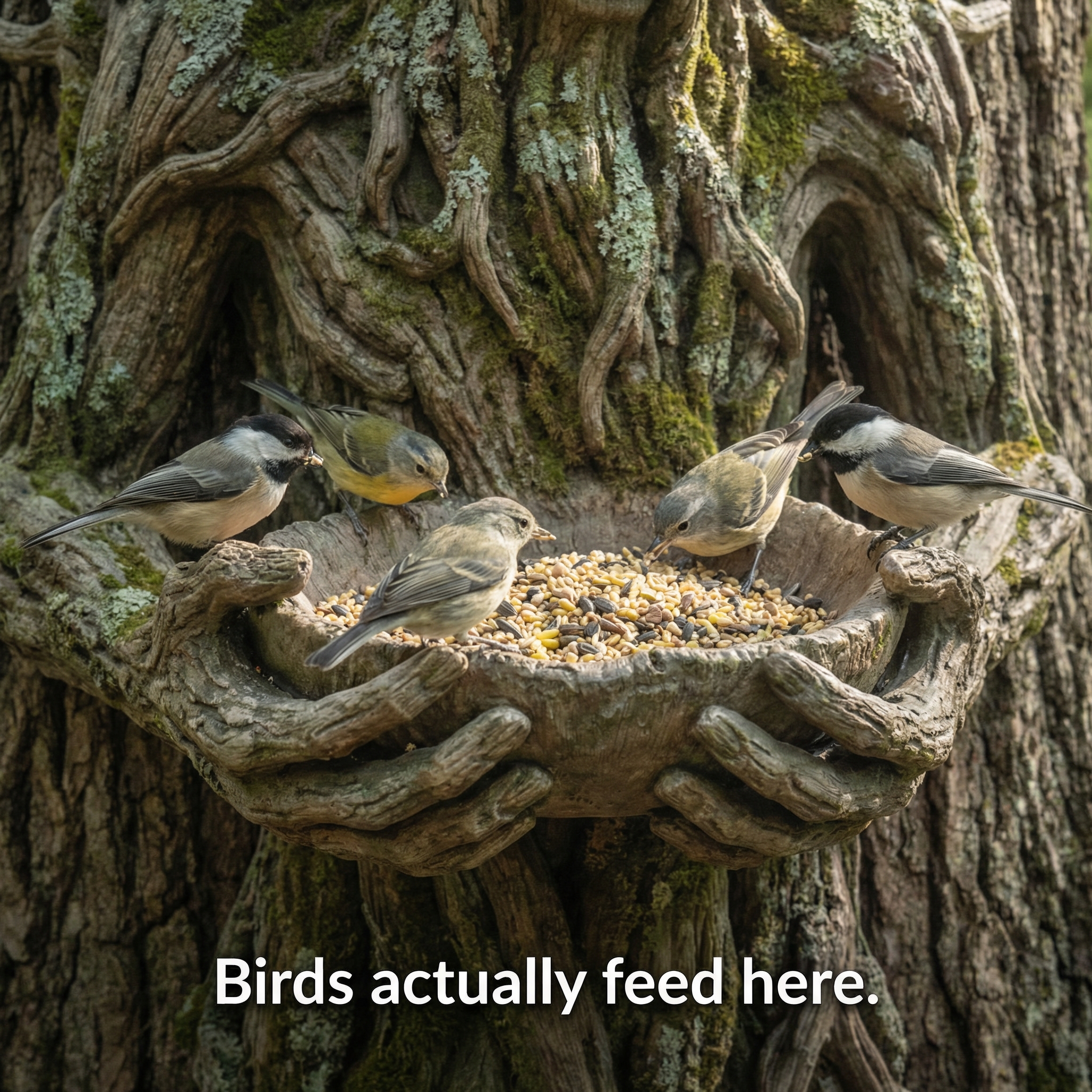 KOLAICH™ The Quiet Offering A Tree-Integrated Bird Feeding Sculpture