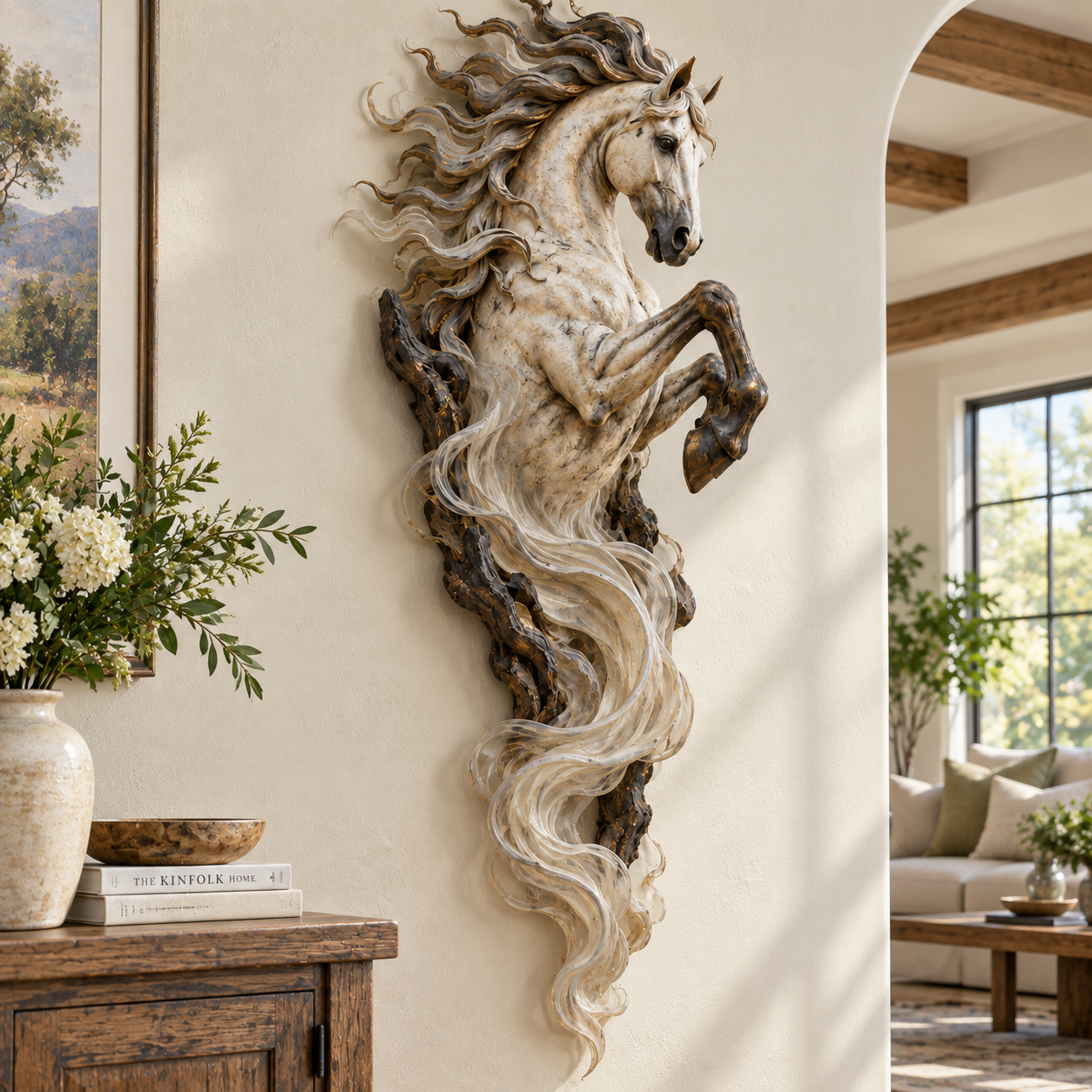 Celestial Flame Unicorn Wall Sculpture