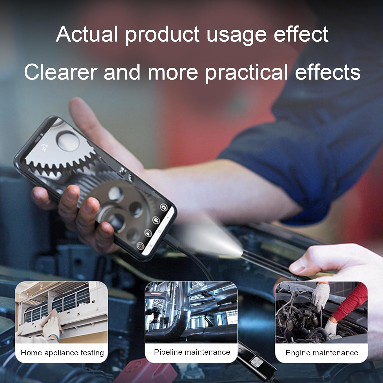 🔎 Plug-and-play endoscope camera – Compatible with Android、Windows、Mac(not applicable to Apple systems)