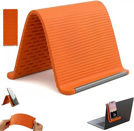 Ultra-Slim Foldable Phone Stand – Universal Adjustable Silicone Cradle for Desk & Travel