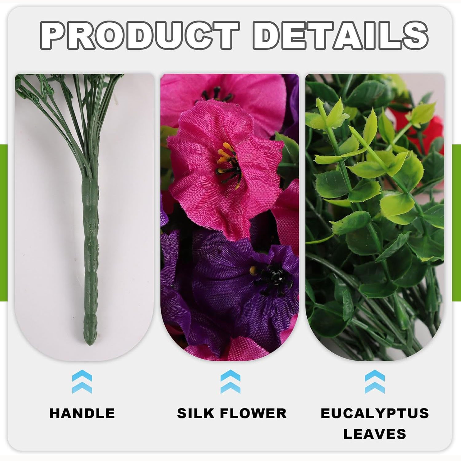 Artificial Flower , Faux Flower, Decorative Flower for Home Garden, Porch, Window Box, Yard and Seasonal Celebrations