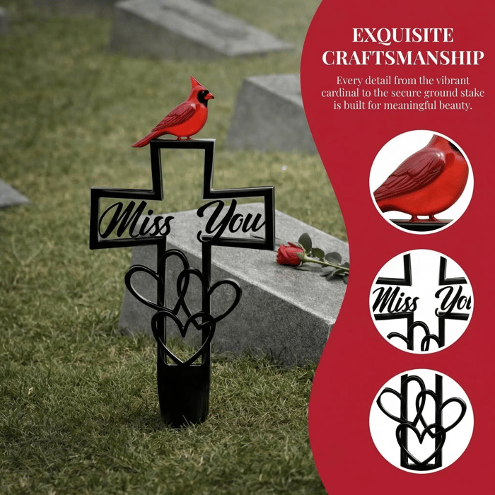 🐦💖Metal Cemetery Memorial Plaque for Remembrance✝️