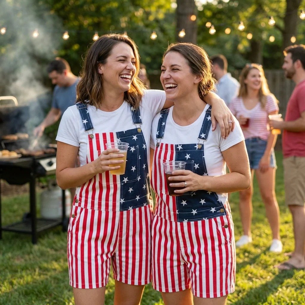 American Flag Overalls — Celebrate 250 Years of Freedom🎉