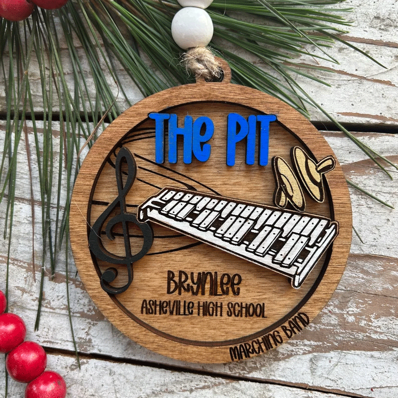 Personalized Marching Band Christmas Tree Ornament