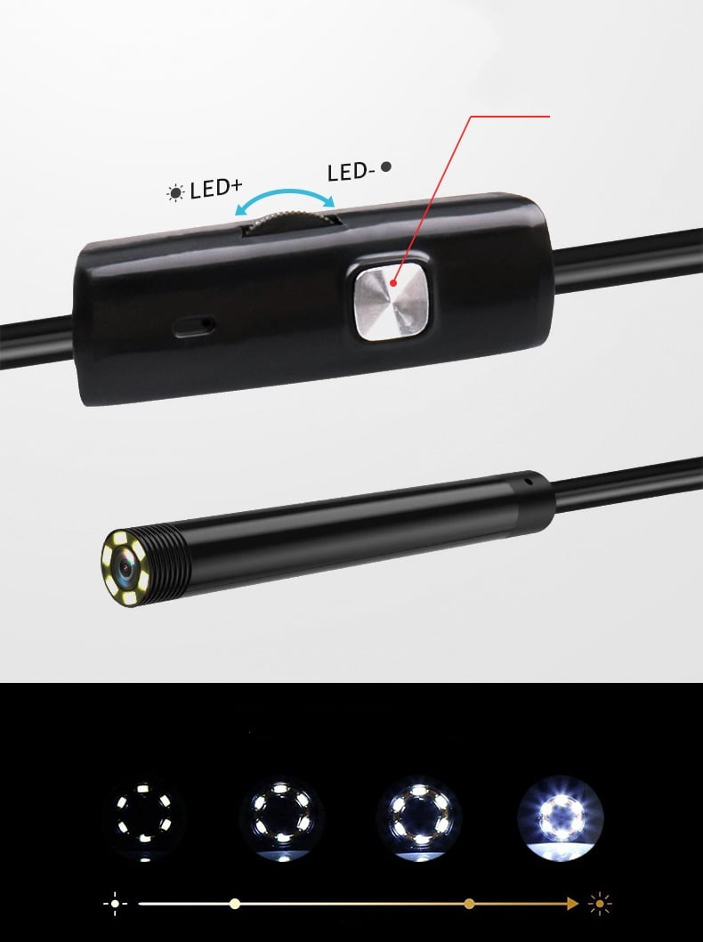 🔎 Plug-and-play endoscope camera – Compatible with Android、Windows、Mac(not applicable to Apple systems)