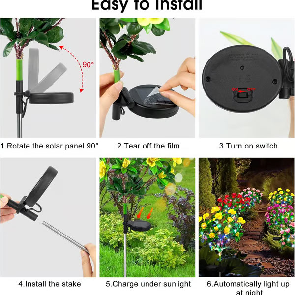 🌸✨ EverGlow Memorial Garden Bloom Lights – Featuring Ultra-Realistic Artificial Petals, Solar-Powered & Weatherproof🏡🌪️