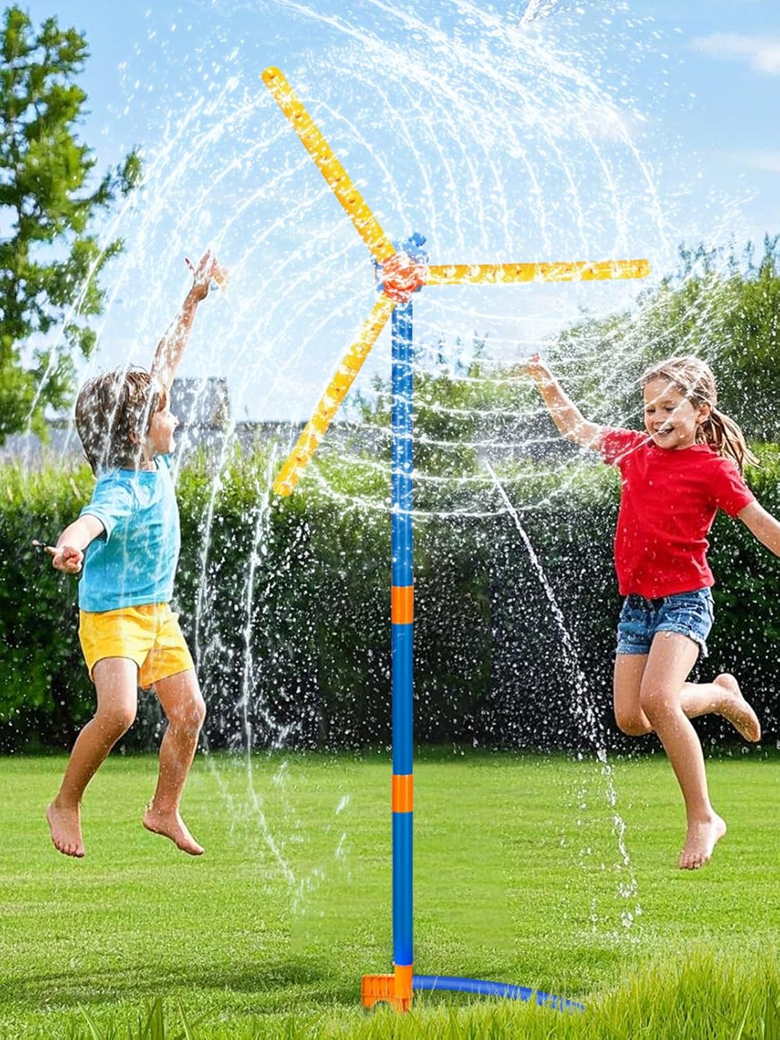 57" Giant Windmill Sprinkler – The Ultimate Backyard Water Park for Kids & Pets