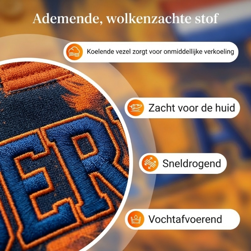 [Copy]Herenpolo met korte mouwen en print met Koningsdag-thema