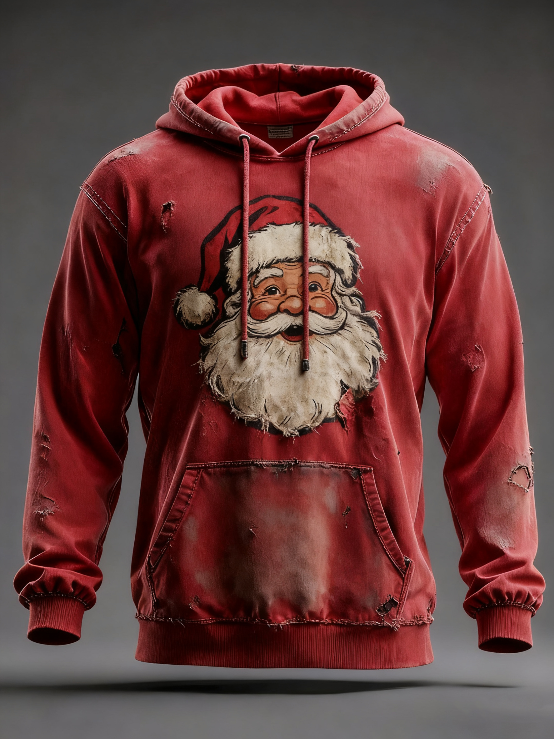 Casual hoodie met kerstprint voor heren