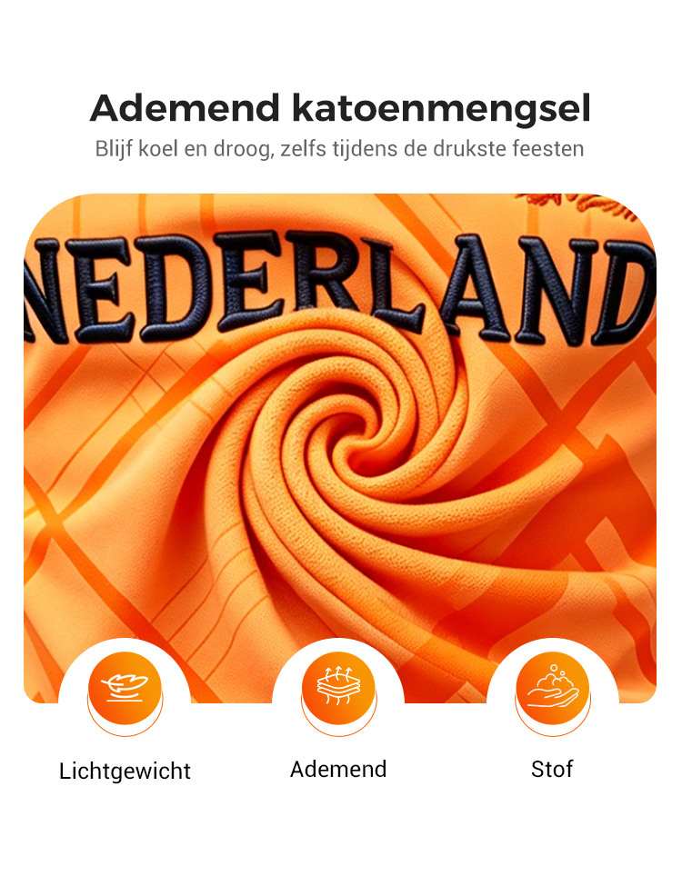 Poloshirt met koningsdagprint voor heren