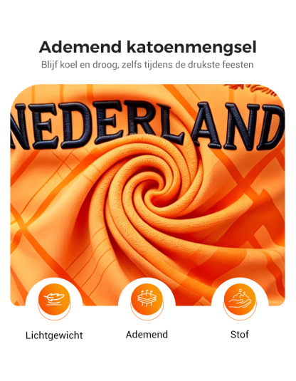 Poloshirt met koningsdagprint voor heren