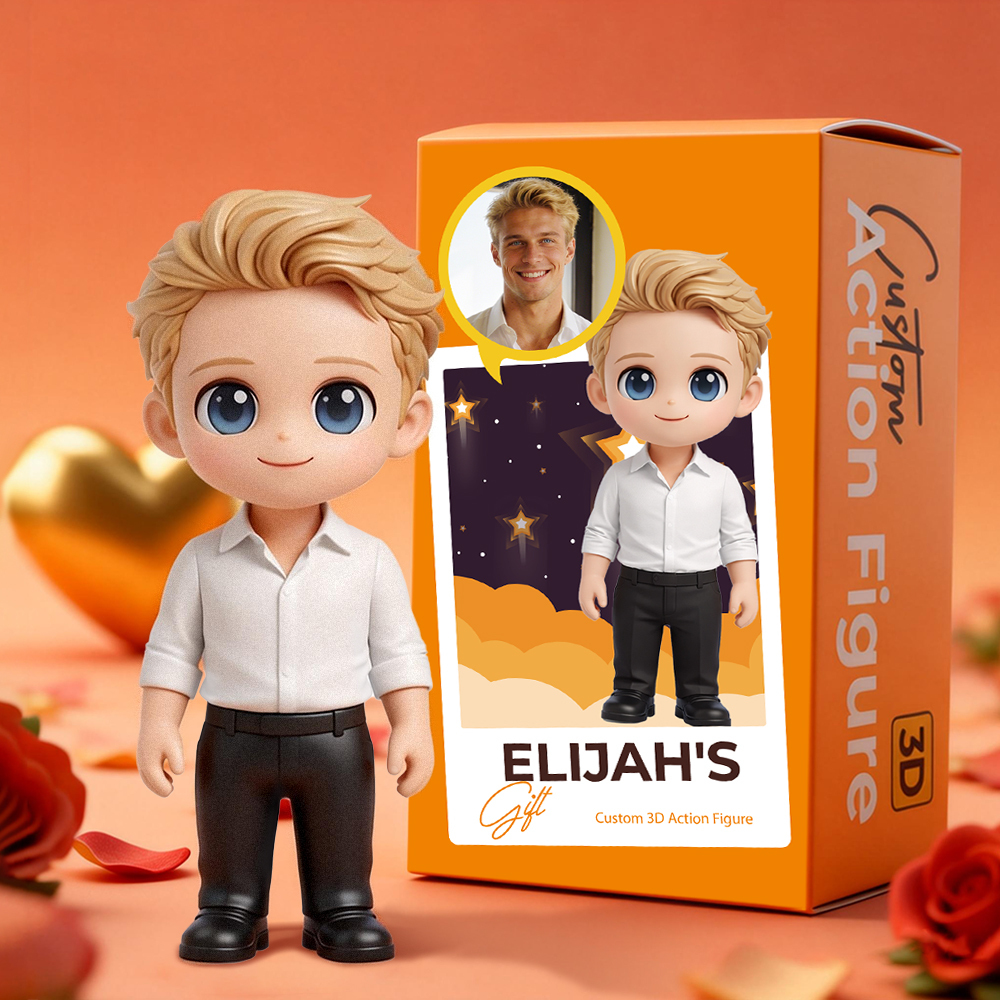 Personalized 3D Figurine from Photo Handcrafted Mini Doll Xmas Gift for Loved Ones - aiprintlab
