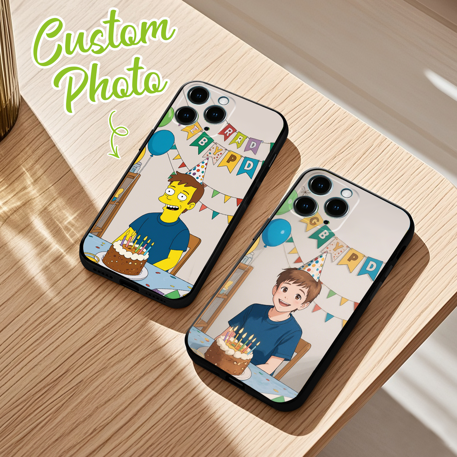 Custom Photo Phone Case Anime Portrait Personalized Phone Case A Variety of Cartoon Style Birthday Gift