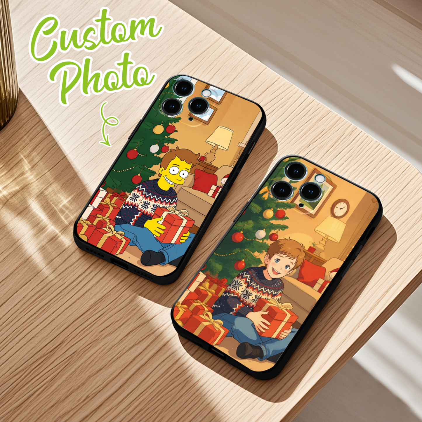 Custom Photo Phone Case Anime Portrait Personalized Phone Case A Variety of Cartoon Style Christmas Gift