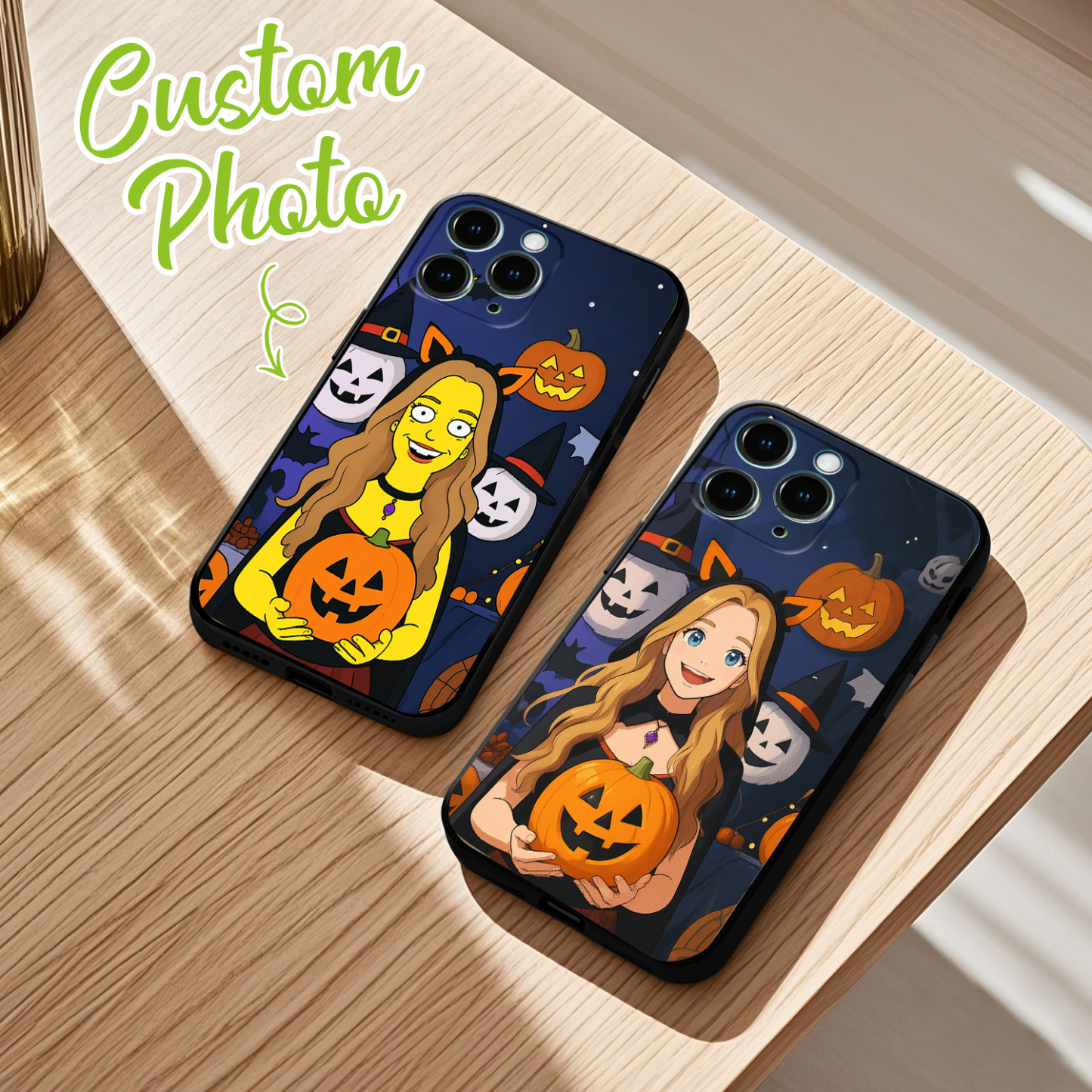 Custom Photo Phone Case Anime Portrait Personalized Phone Case A Variety of Cartoon Style Halloween Gift