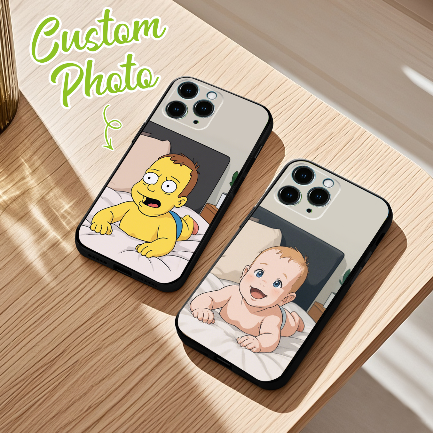 Custom Photo Phone Case Anime Portrait Personalized Phone Case A Variety of Cartoon Style for New Baby