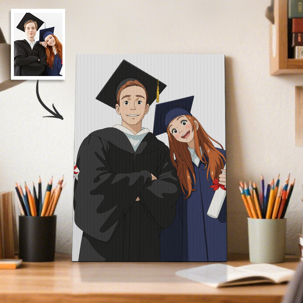 K-dualview Gibli-style Lenticular Photo Art for Graduation