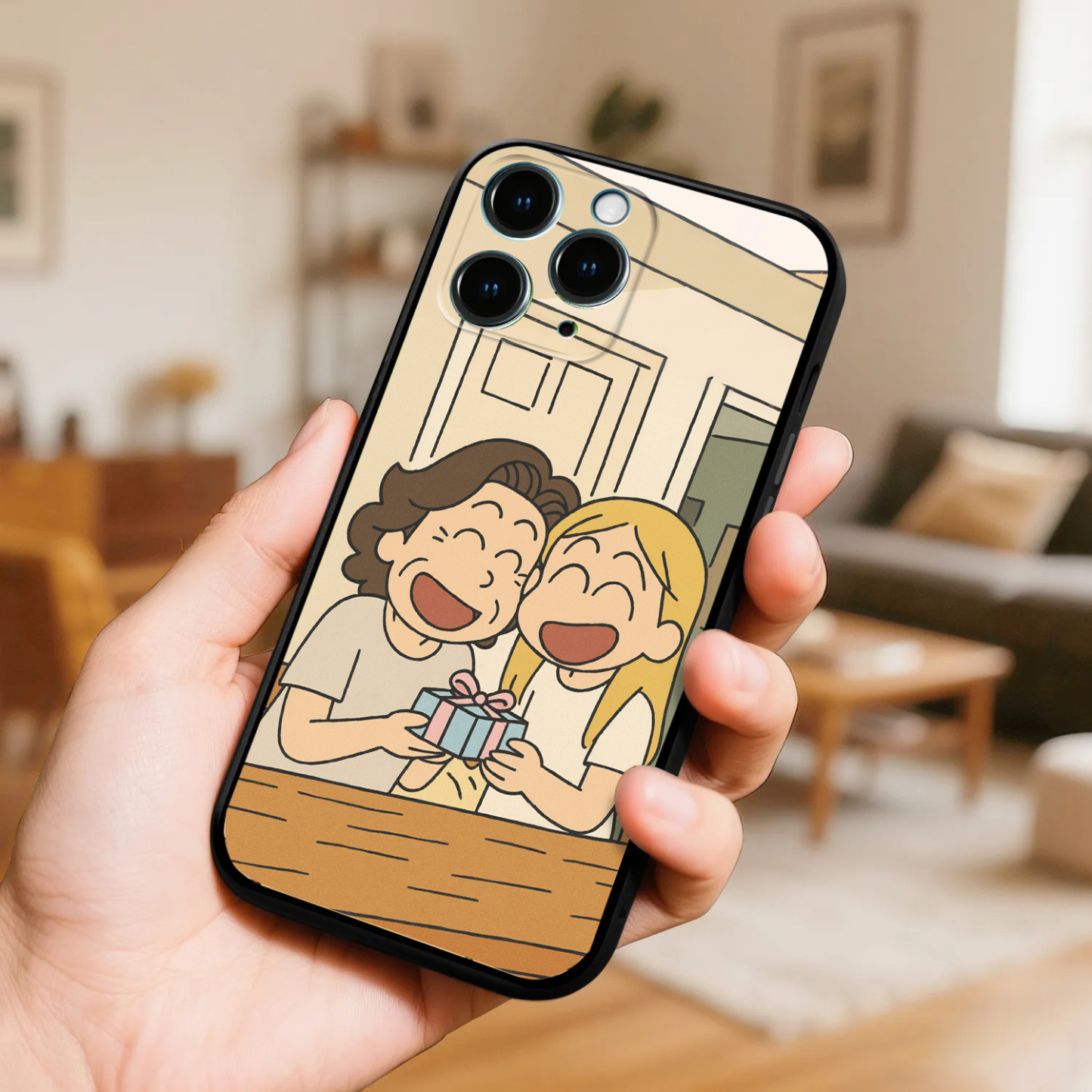 Custom Photo Phone Case Anime Portrait Personalized Phone Case A Variety of Cartoon Style for Mom