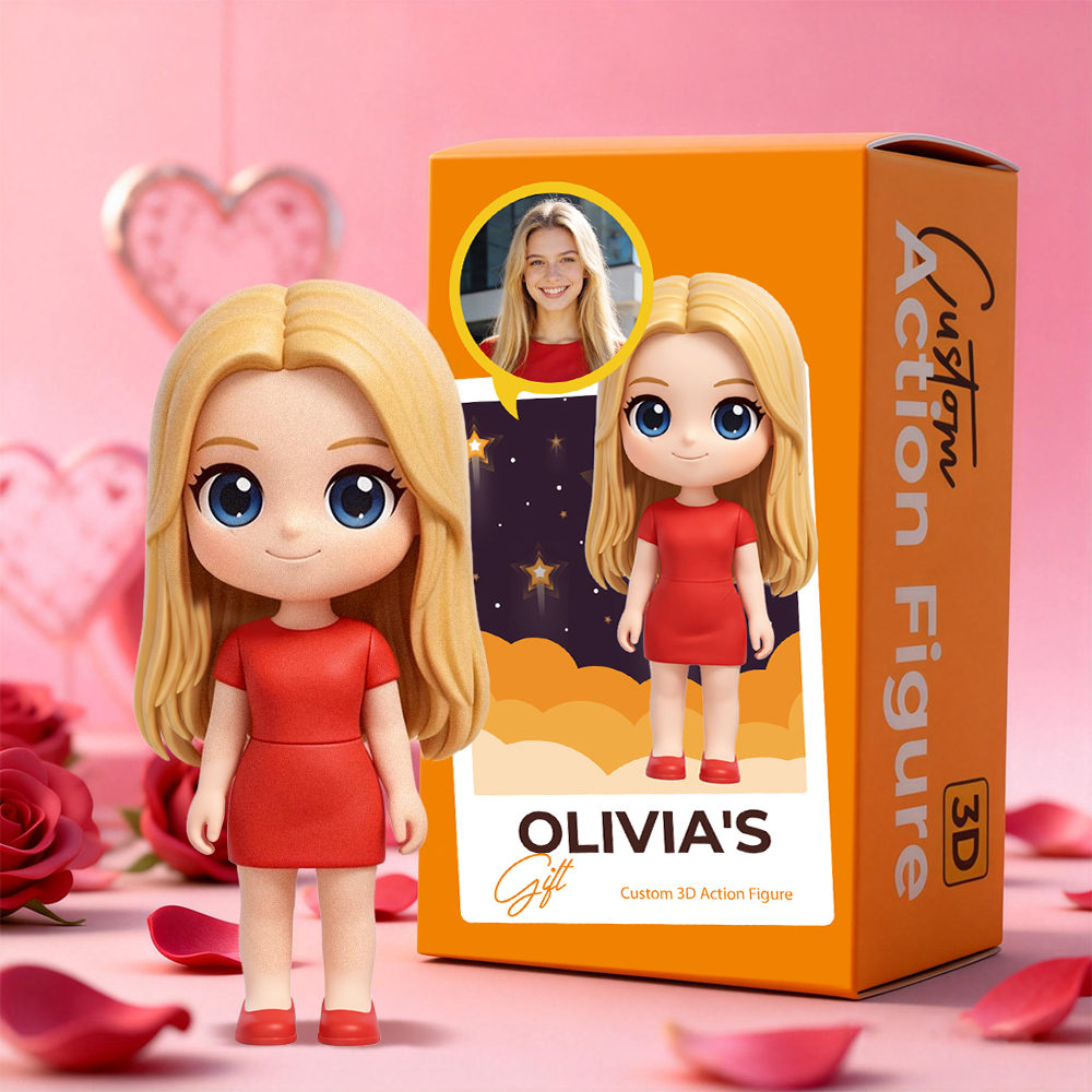 Personalized 3D Figurine from Photo Handcrafted Mini Doll Xmas Gift for Loved Ones - aiprintlab