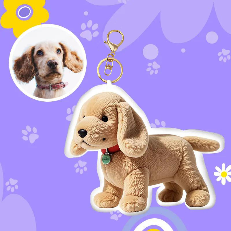 Personalized Photo Plush Doll Keychain Mini Me Plush Keychain Mom and Son