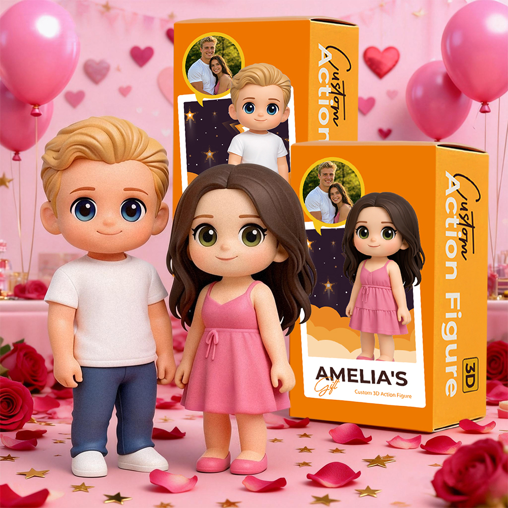 Personalized 3D Figurine from Photo Handcrafted Mini Doll Xmas Gift for Loved Ones - aiprintlab