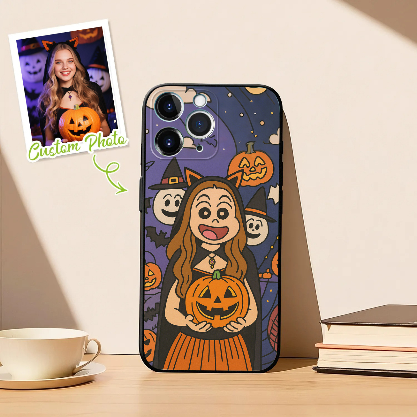 Custom Photo Phone Case Anime Portrait Personalized Phone Case A Variety of Cartoon Style Halloween Gift