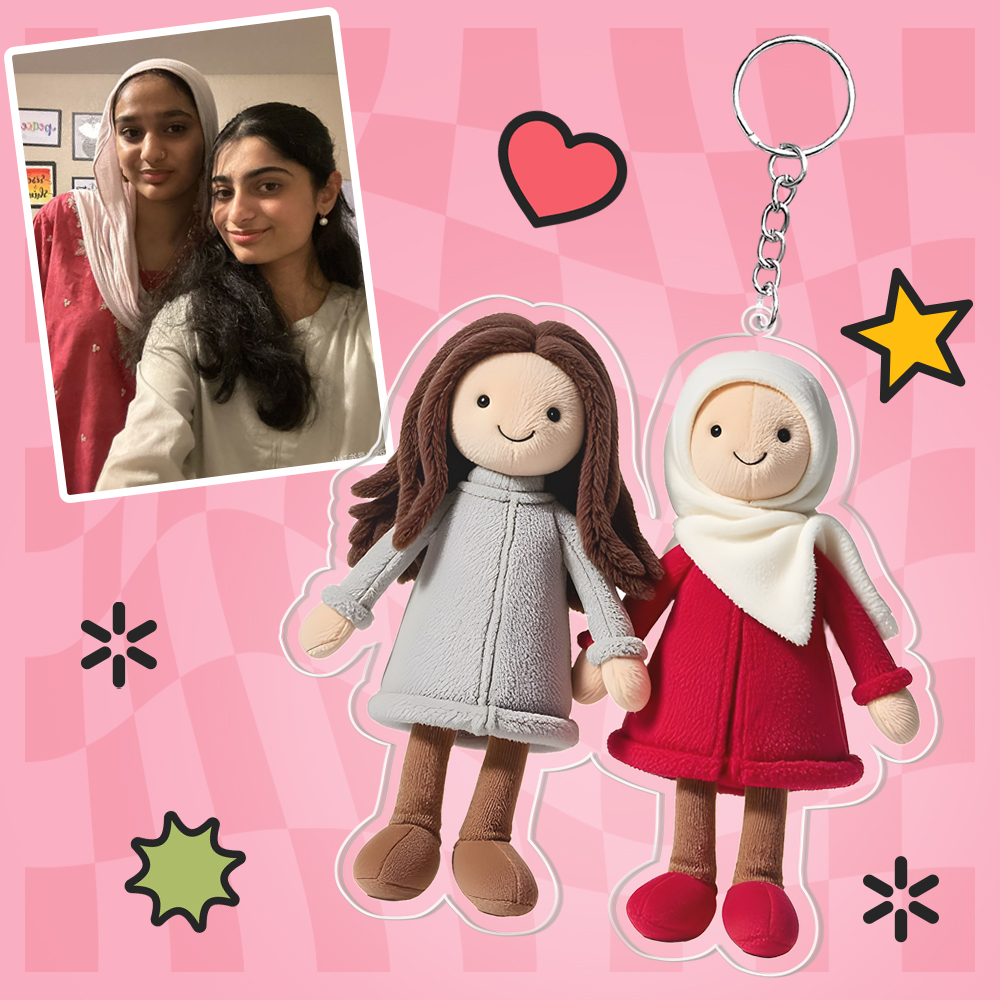 Custom Jelly Bag Charm Stuffed Toy Style Acrylic Keychain Custom Design Best Gift for Her