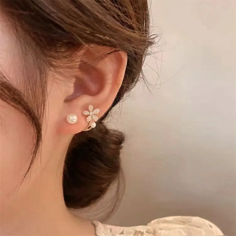 Chic & Elegant Pearl Ear Jackets, Modern Two-Way Studs, Designer Fashion Earrings - aiprintlab