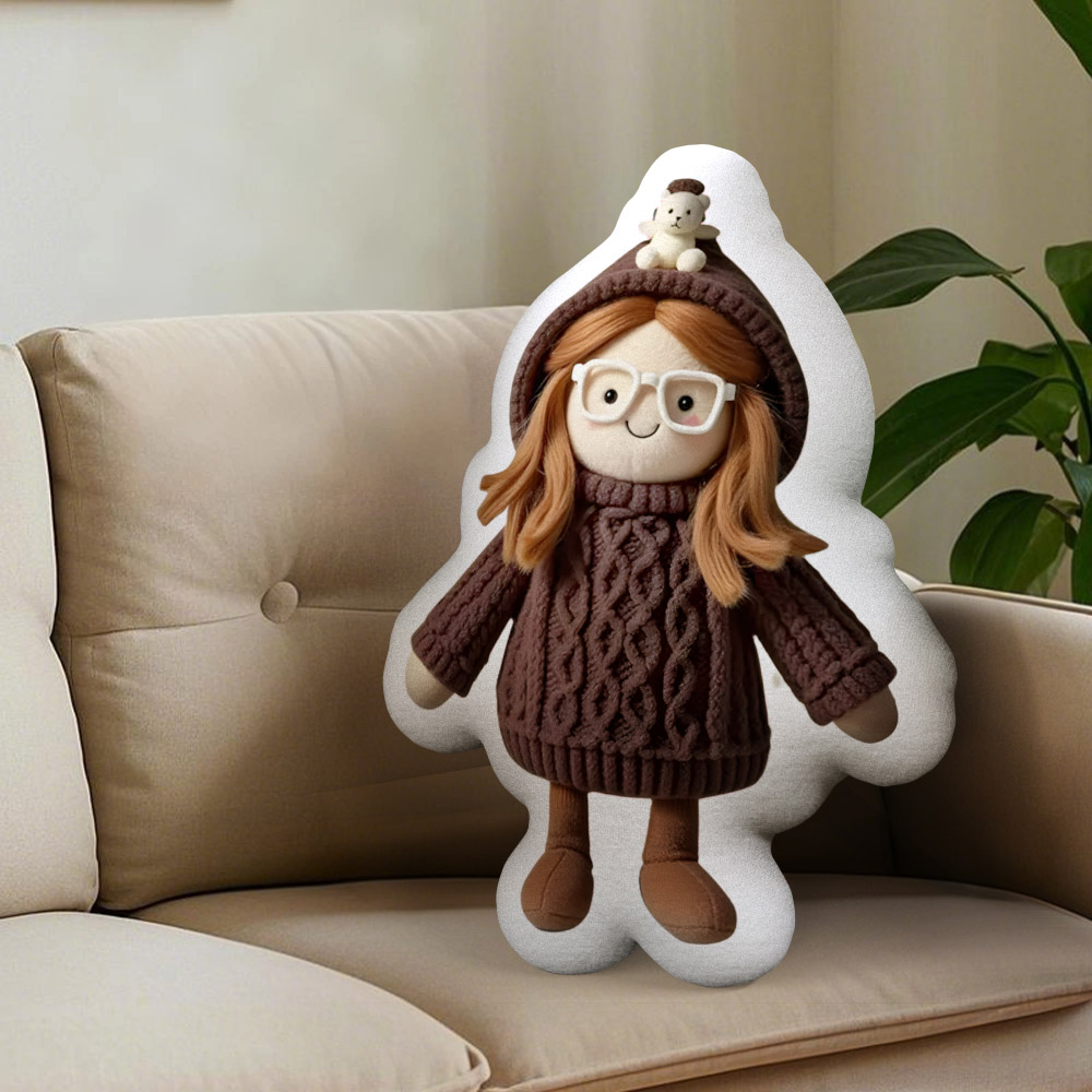 Personalized Photo Plush Doll Pillow Mini Me Plush Pillows Gifts for Kids