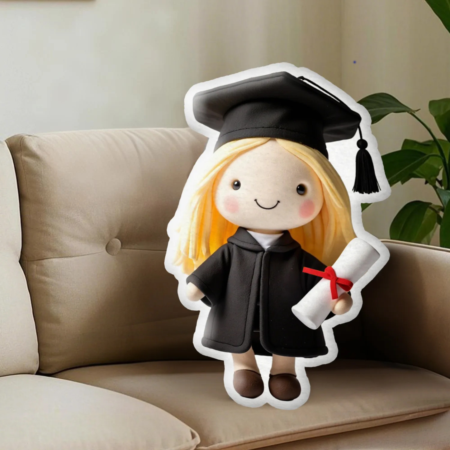 Personalized Photo Plush Doll Pillow Mini Me Plush Pillows Graduation Gift for Yourself