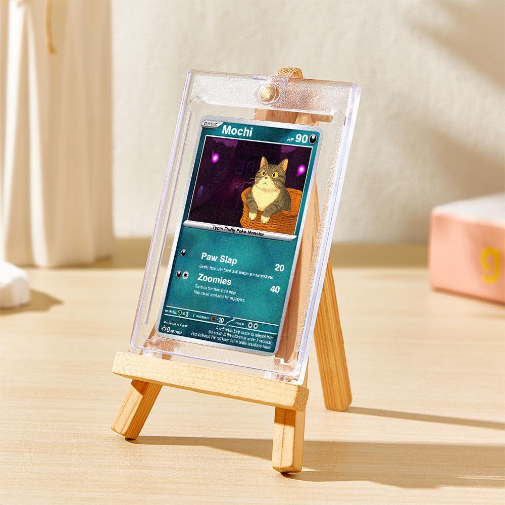 Custom POKE Pet Card from Photo - Personalized Cartoon Gift for Cat Lovers - Funny Poke Style Poster - aiprintlab