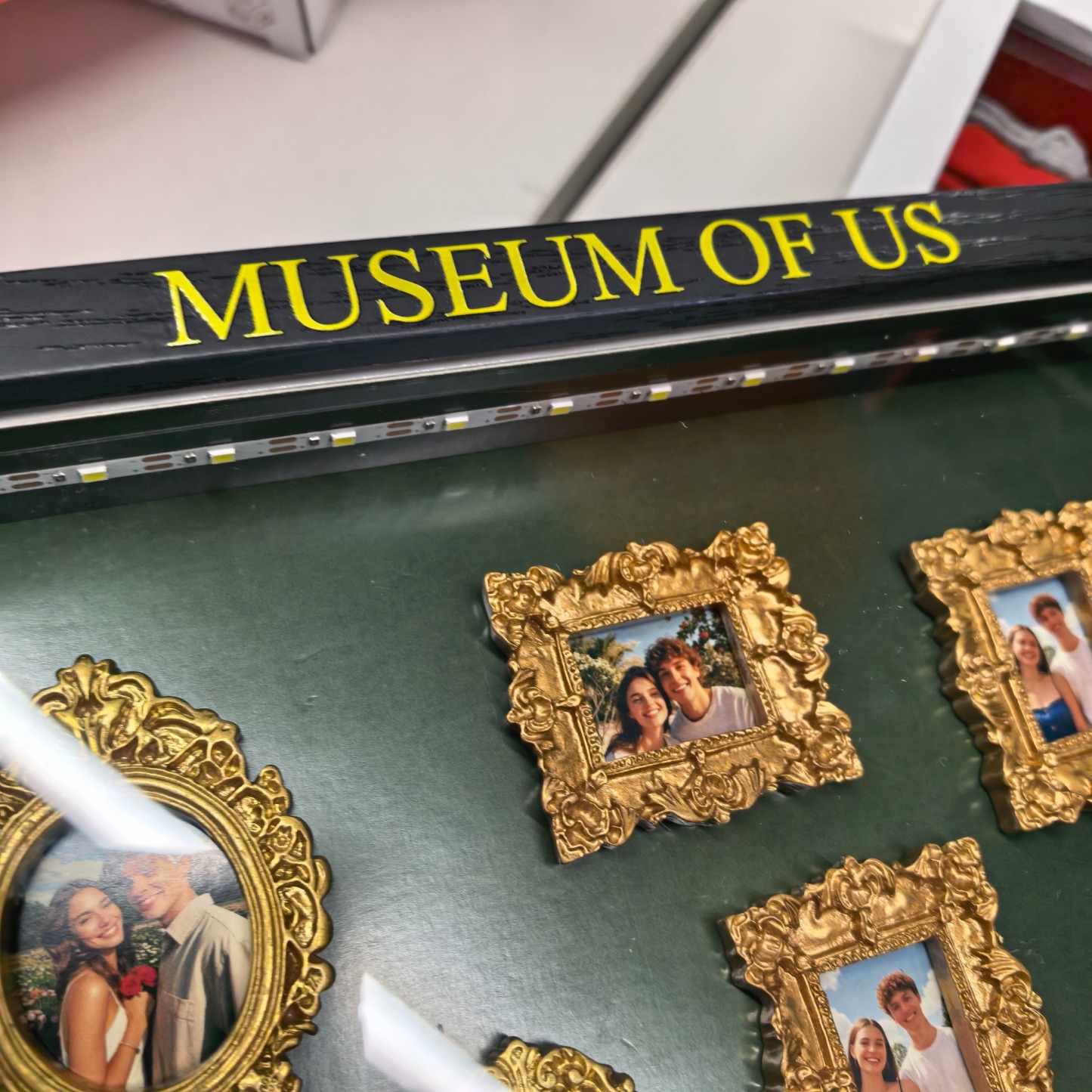 Museum of Us Frame Personalized Couples Gift for Her Cute Miniature Museum Text Photo Gifts Meaningful Gift Valentine's Day Anniversary Gift- Custom Museum of us Frame