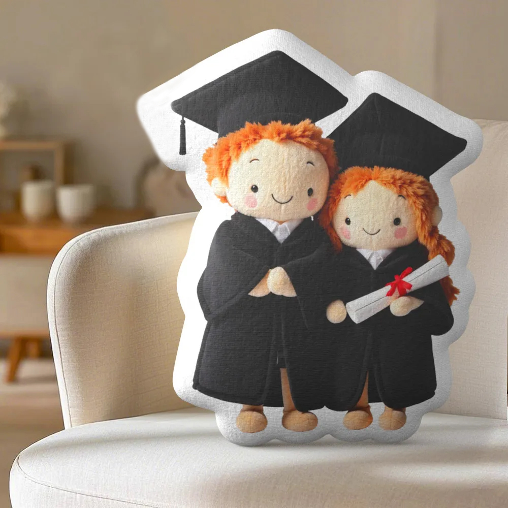 Personalized Photo Plush Doll Pillow Mini Me Plush Pillows Gifts for Graduation