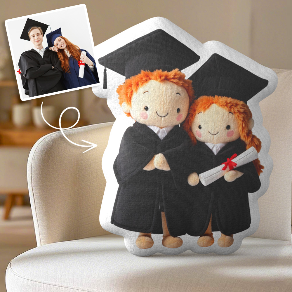 Personalized Photo Plush Doll Pillow Mini Me Plush Pillows Gifts for Graduation