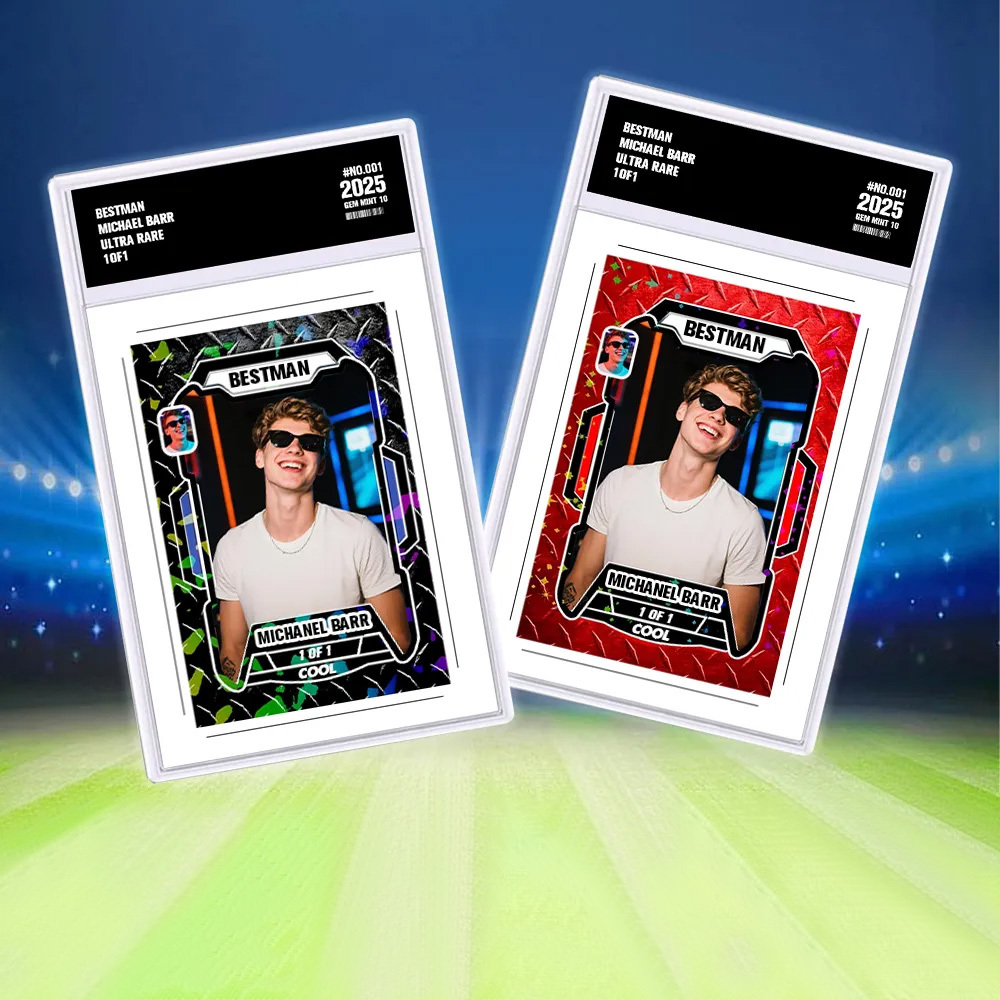 Custom Poke Card Sport Portrait from Photo Personalized Sports-Themed Trainer Card with Custom Name & Stats Unique Gift for Athletes & Fans