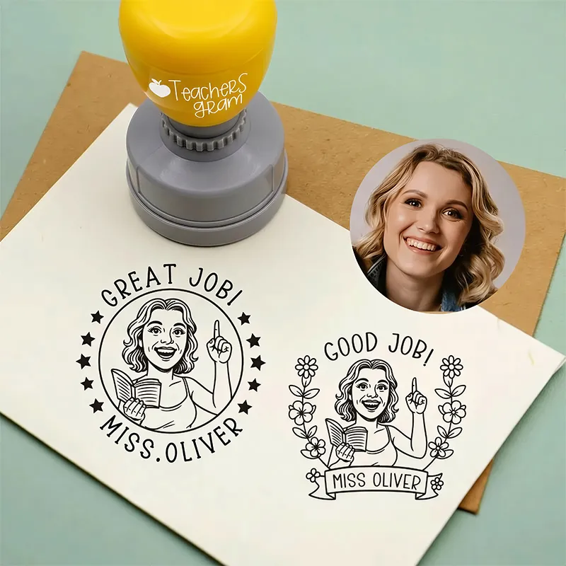 Personalized Cartoon Face Stamp Teacher Stamp
