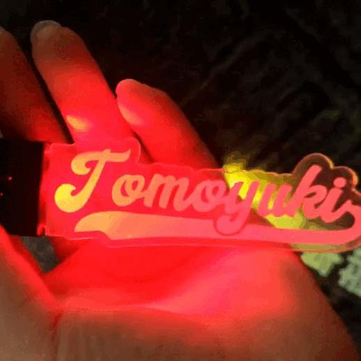 Custom LED Name Keychain LED Glowing Keychain Name Keychain for Friends - aiprintlab