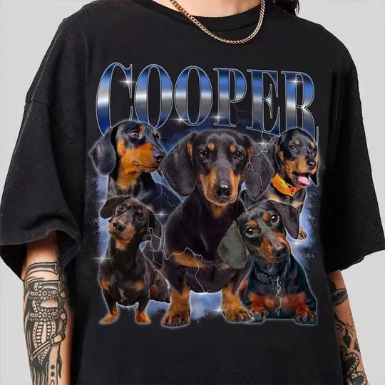 Custom Photo Vintage Tee Personalized Name T-shirt Pet Gifts Cat