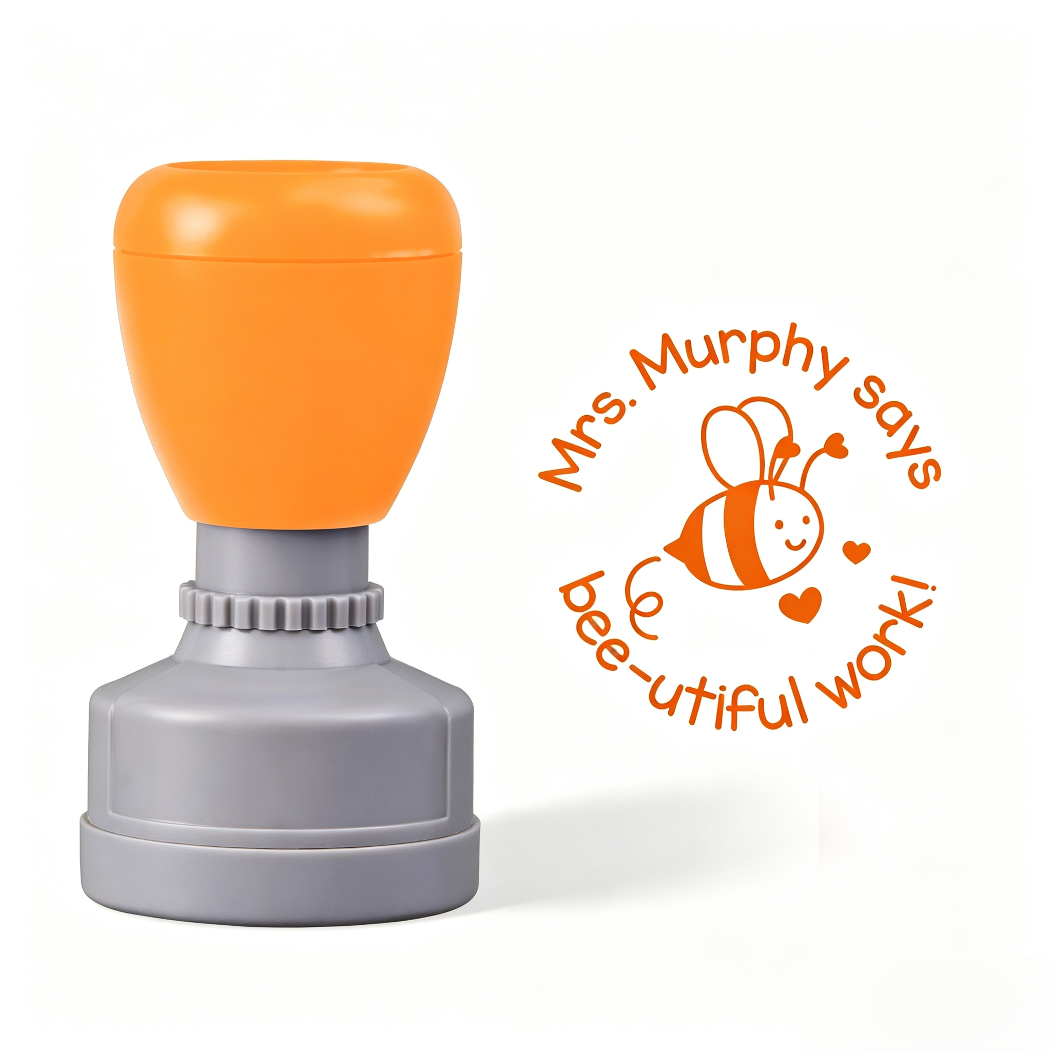 Personalized Funny Beeutiful Work Teacher Stamp