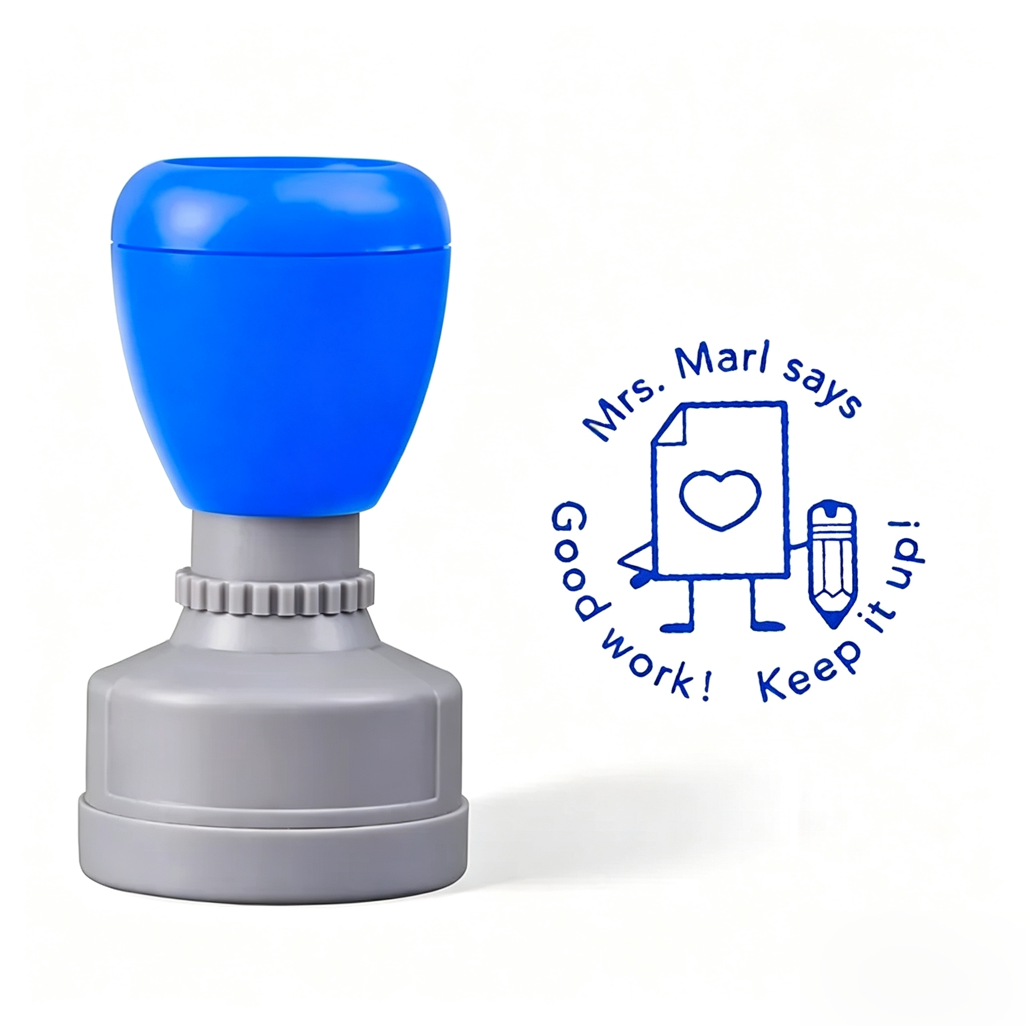Personalized Good Work Keep It Up Teacher Stamp