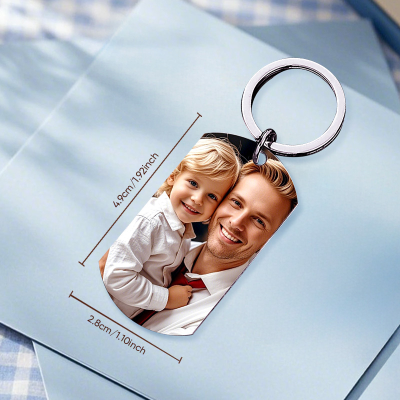 Father's Day Gifts Custom Photo & Family Fist Keychain Personalized Names Metal Keyring Gift for Dad - aiprintlab