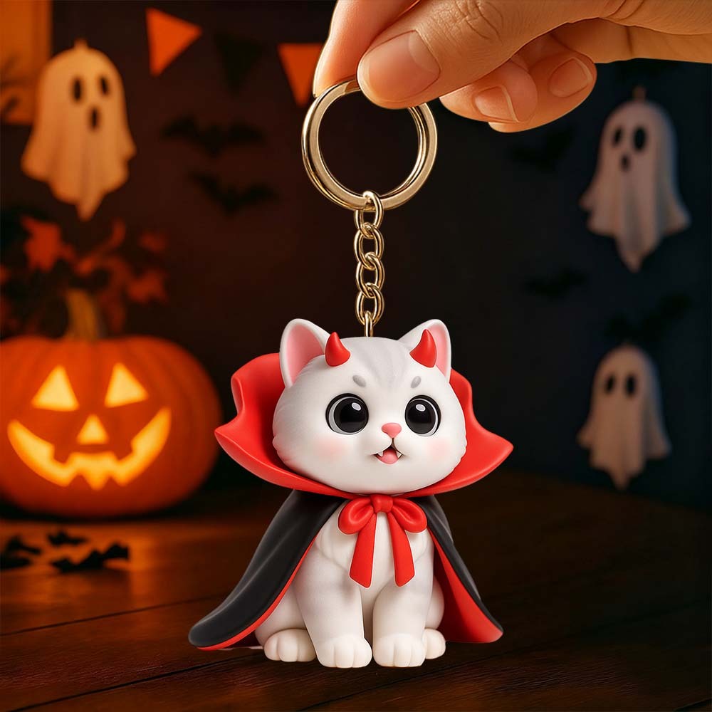 Custom 3D Figurine Keychain Halloween Family Trick or Treat Gift Gift Idea for Children - aiprintlab