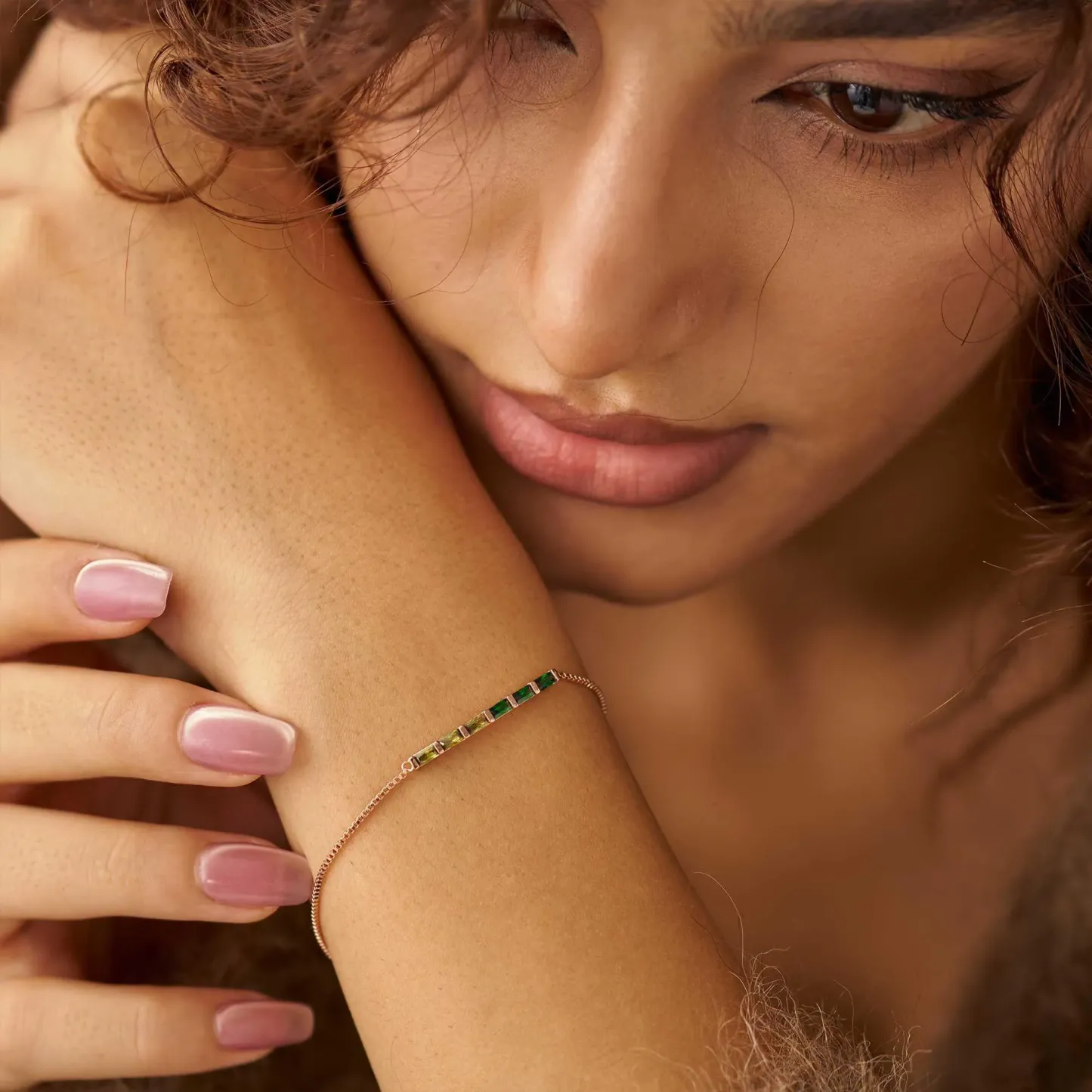 Personalized Baguette Birthstone Bracelet Dainty Family Birthstone Bracelet Modern Birthstone Bar Bracelet Christmas Gift for Her - aiprintlab